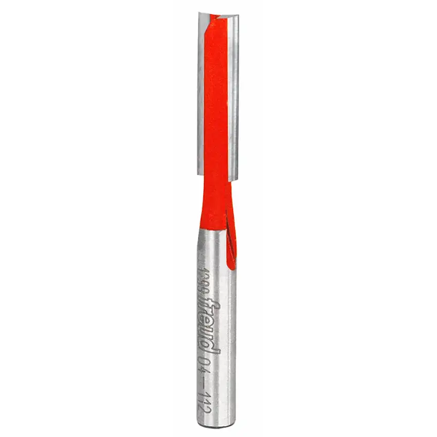 Freud Double Flute Straight Router Bit - 9/32" Diameter, 1" Cut, 1/4"