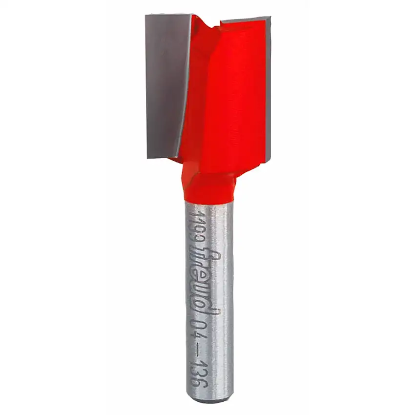 Freud Double Flute Straight Router Bit - 5/8" Diameter, 3/4" Cut, 1/4"