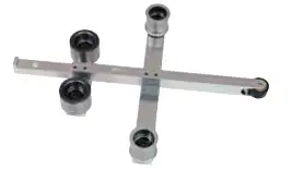 Dynabrade Dynafile Contact Arm Assembly | 11255 | 5/8" D x 3/8" W | Rubber Wheel | Cross Bow Arm