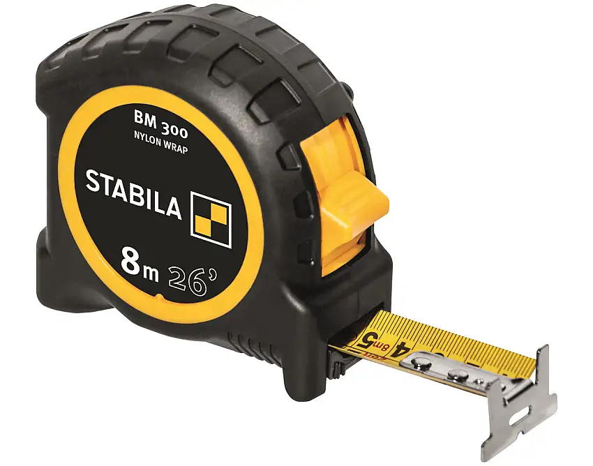 Stabila Pocket tape BM 300, cm/inch scale 8m/26ft (30626)