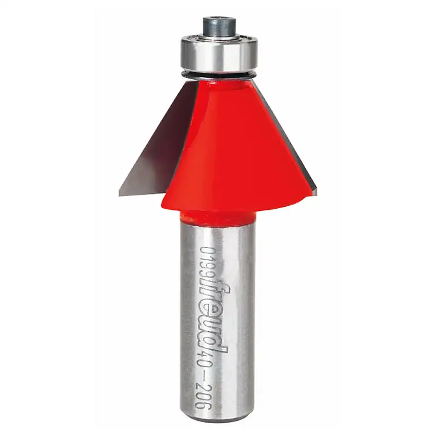 Freud Chamfer Router Bit - 1-11/32" Diameter, 3/4" Cut, 1/2" Shank