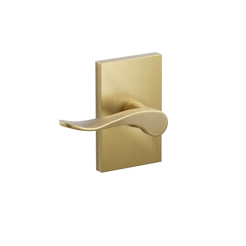Emtek Hammered Lever Set with Modern Rectangular Rosette