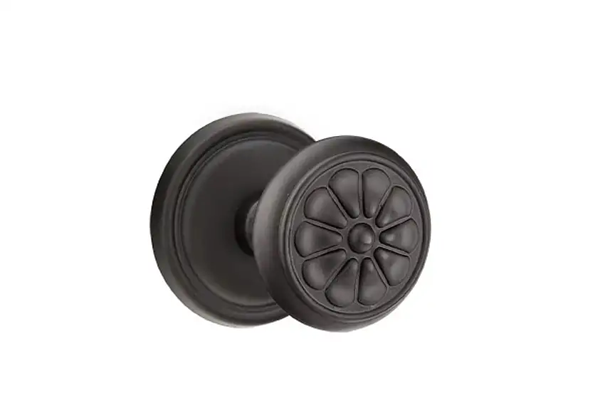 Emtek Petal Knob Set with Tuscany Bronze #12 Rosette
