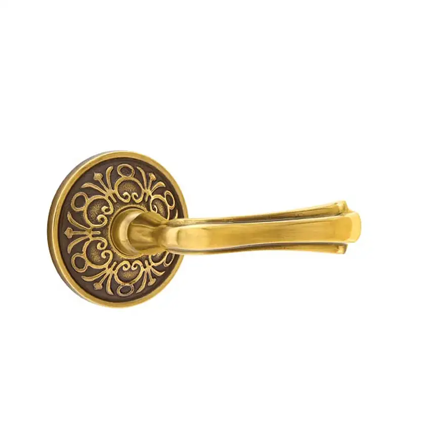 Emtek Wembley Lever Set with Lancaster Rosette