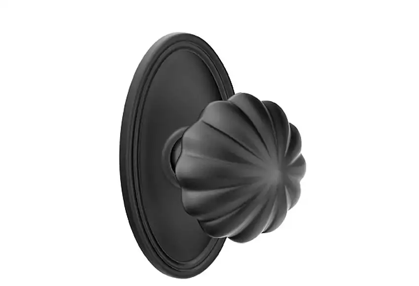 Emtek Melon Knob Set with Oval Rosette