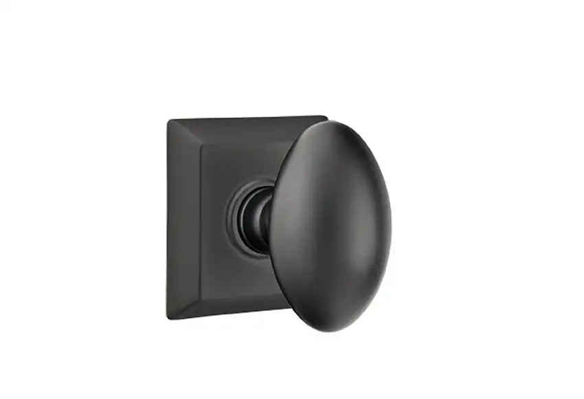 Emtek Egg Knob Set with Quincy Rosette