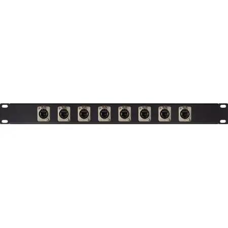 My Custom Shop 8XRJ45 8-Port RJ45 Cat 5e Patch Panel w/ NEUTRIK NE8FDV-YK Punch-Down - 1RU