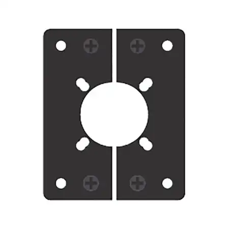AVP MB8SP-RM01 Split Mounting Plate for Select Lemo & Canare SMPTE Fiber Connectors
