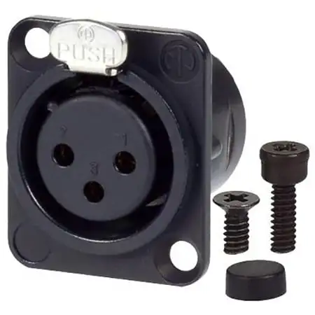 AVP UMNC3FD-L-B-1 Maxxum NEUTRIK NC3FD-L-B-1 3 Pole Fem Black/Gold Adapter Plate(s) and/or Hardware MIS Color-Code