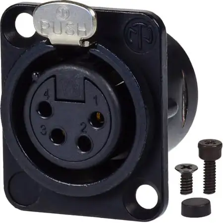 AVP UMNC4FD-L-B-1 Maxxum NEUTRIK NC3FD-L-B-1 4 Pole Fem Black/Gold Adapter Plate(s) and/or Hardware MIS Color-Code