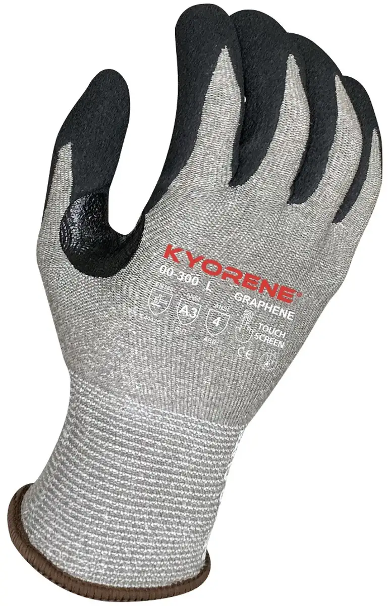 Armor Guys Small Kyorene 13 Gauge Graphene Fiber Cut Resistant Gloves With Micro-Foam Nitrile Coated Palm