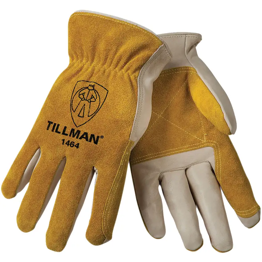 Tillman 1464 Brown And White Cowhide Unlined Drivers Gloves