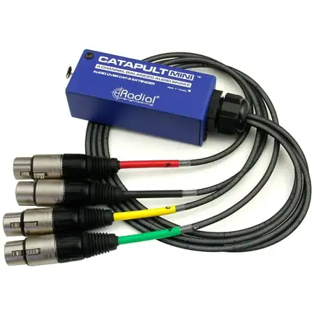 Radial Engineering R800 8028 CATAPULT MINI TX 4 Channel Cat-5 Mini Breakout Box to XLR Female Tails - Shielded Cat-5