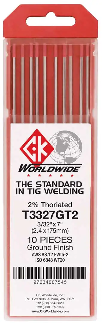 5/32" 2% Thoriated Tungsten Electrodes | CK - Weld Shop Supply