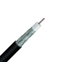Vericom Bulk RG-6 Coaxial Cable Quad Shielded Black 1000-Ft (XRG06-01509)