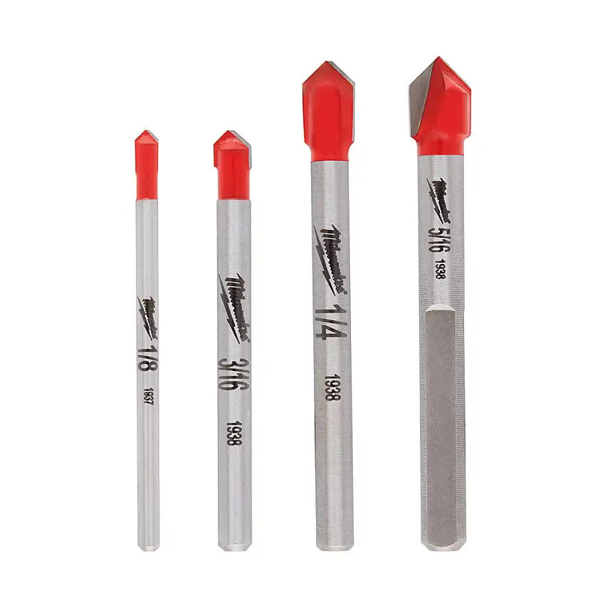 Milwaukee 48-20-8988 4pc. Glass and Tile Bit Set