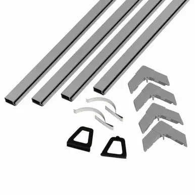 Phifer 3021676 5/16" x 48" Mill Gray Aluminum Screen Frame Kit