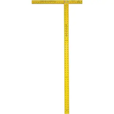 Swanson TD124 47-7/8" Wallboard T-Square Yellow Alum
