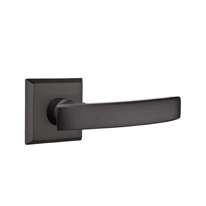Emtek Concealed Fastener Yuma Lever Set with Sandcast Bronze #6 Rosette