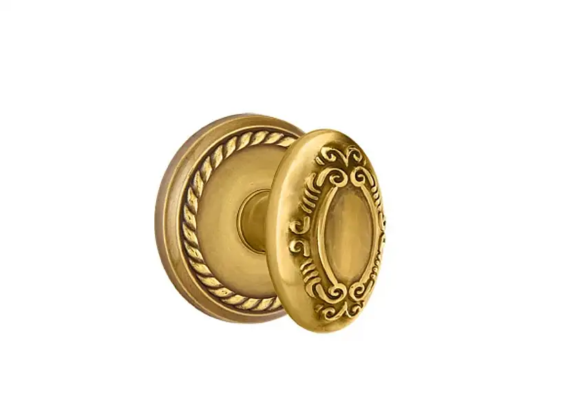 Emtek Concealed Fastener Victoria Knob Set With Rope Rosette