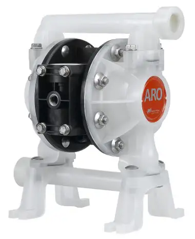ARO PD03P-APS-STT Compact Diaphragm Pump | 3/8" Non-Metallic | 10.6 Maximum GPM | PTFE Ball Material