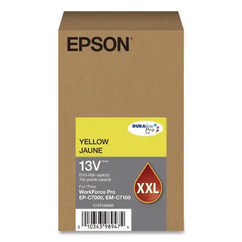 Epson (T13V) DURABrite Pro 8,000 Page-Yield Extra High-Yield Ink - Yellow