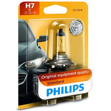 Philips H7 Standard Halogen Replacement Headlight Bulb - 1 per Package (H7B1) (12972B1)